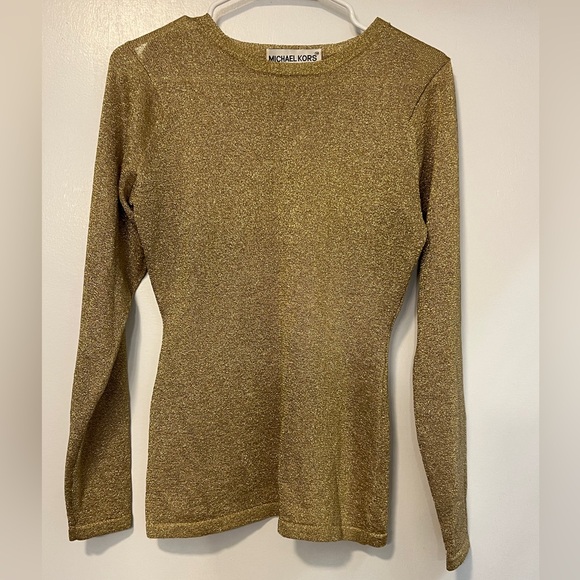 Michael Kors gold sweater. Petite small. - Picture 1 of 6